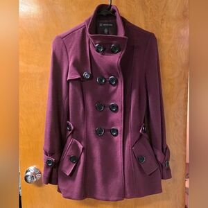INC International Concepts Double Breasted Peacoat Style Jacket S